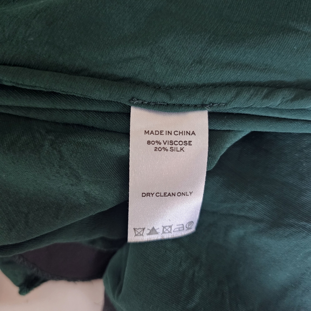 NWOT Hill House Emerald Green Velvet Silk Blend Nap Dress XS Quiet Luxury Moody - Picture 4 of 8